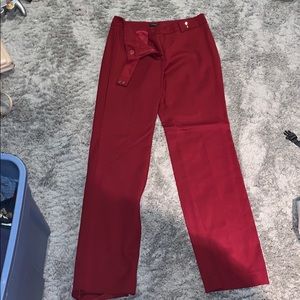 Ann Taylor Womens Dress Pants Red